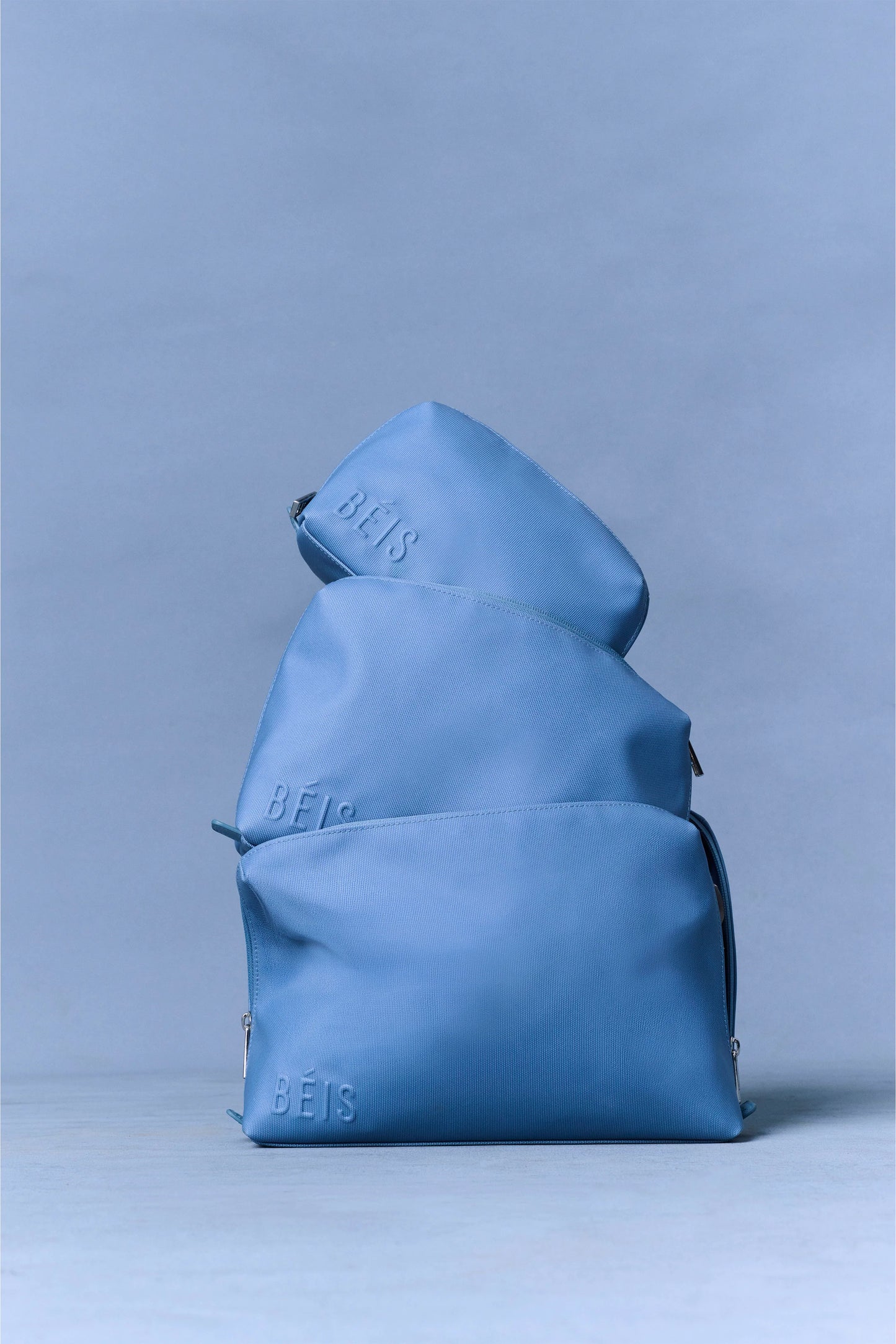 The Large Cosmetic Pouch in Dusty Blue
