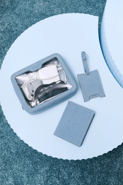 Gap x BÉIS The Passport & Luggage Tag Set in Denim Blue