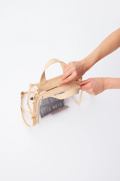 The Stadium Crossbody in Beige