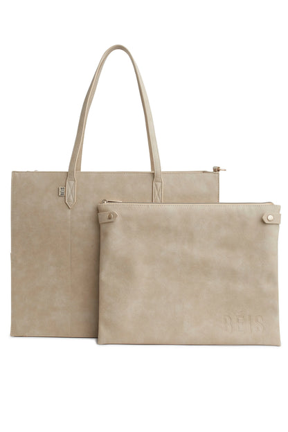 The Large Work Tote in Beige