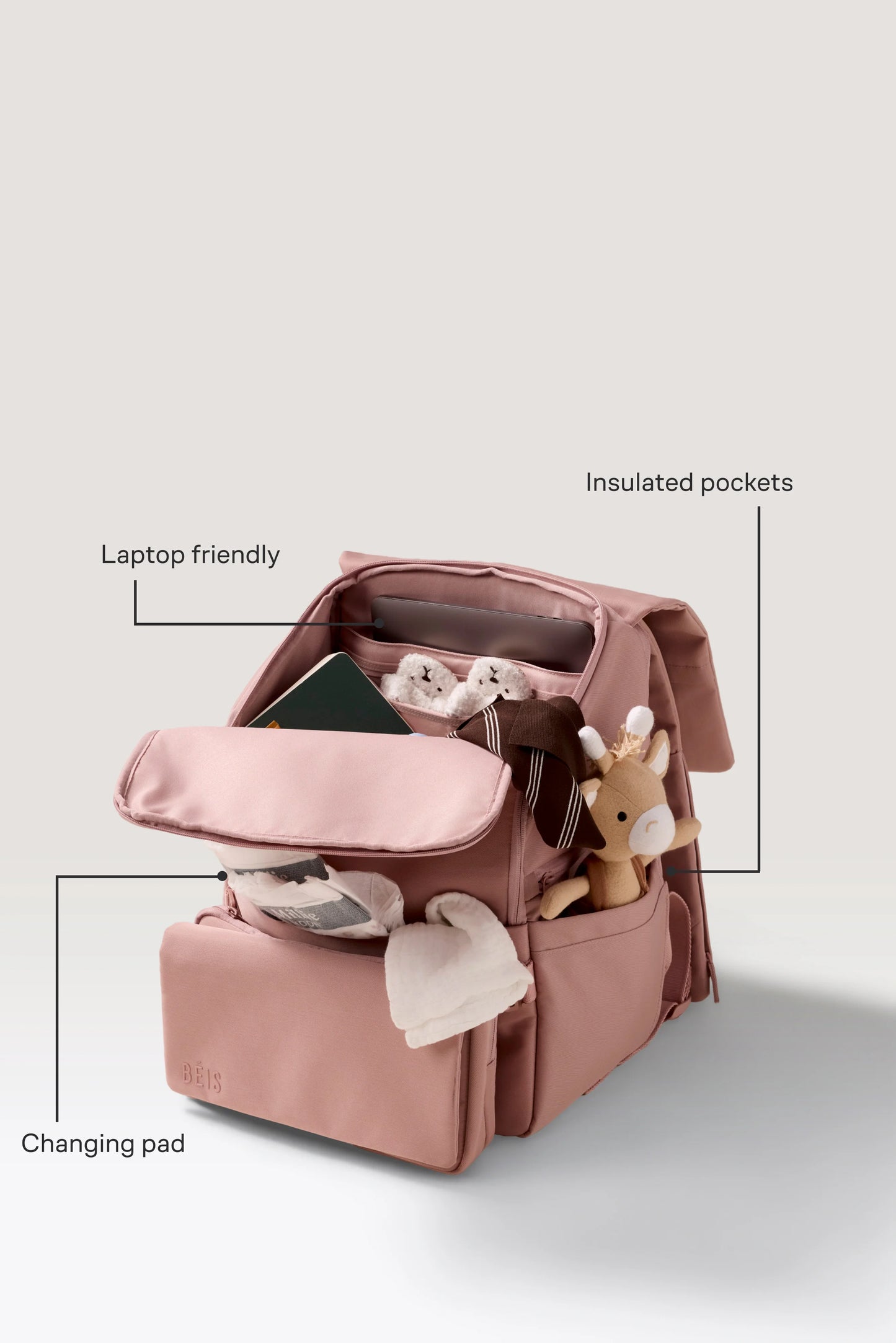 The Ultimate Diaper Backpack in Atlas Pink
