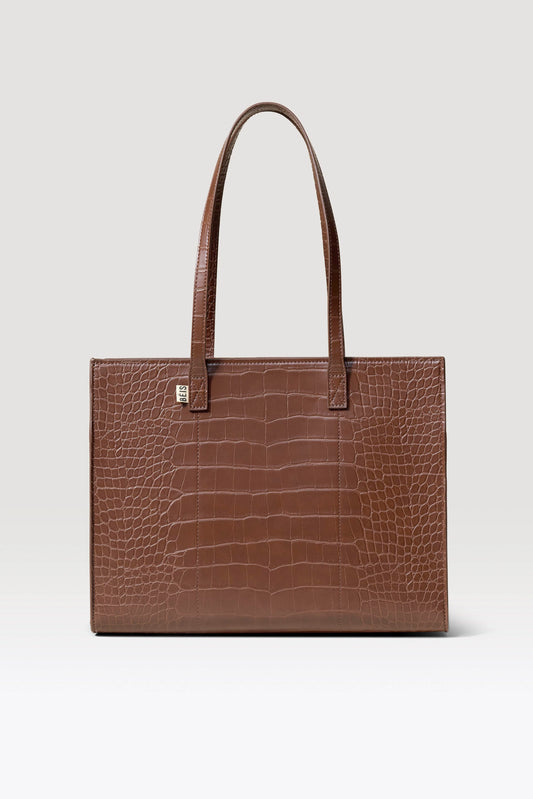 The Work Tote in Maple Croc