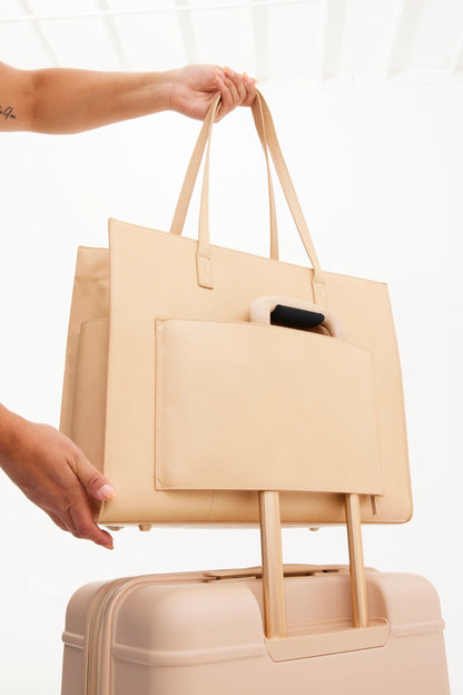 The Large Work Tote in Beige