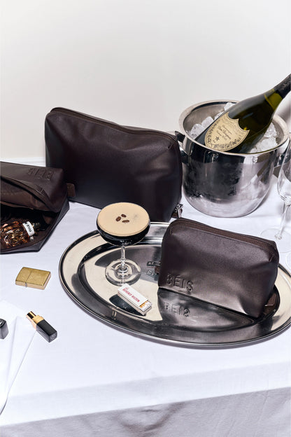 The Large Cosmetic Pouch in Espresso
