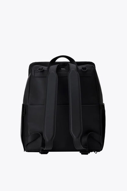 The Everyday Diaper Backpack in Black Vegan Leather