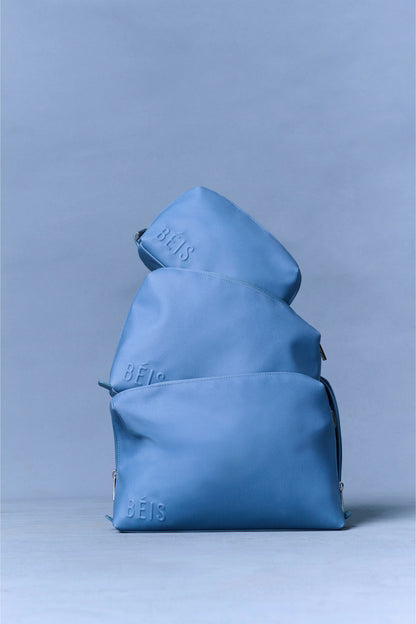 The Medium Cosmetic Pouch in Dusty Blue